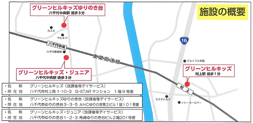 グリーンヒルキッズ MAP